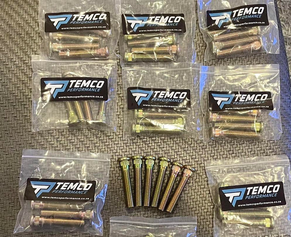 Temco Performance 55mm Long Extended Wheel Studs For Civic M12x1.5