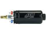 AEM 400LPH High Pressure Inline Fuel Pump - M18x1.5 Female Inlet to M12x1.5 Male Outlet